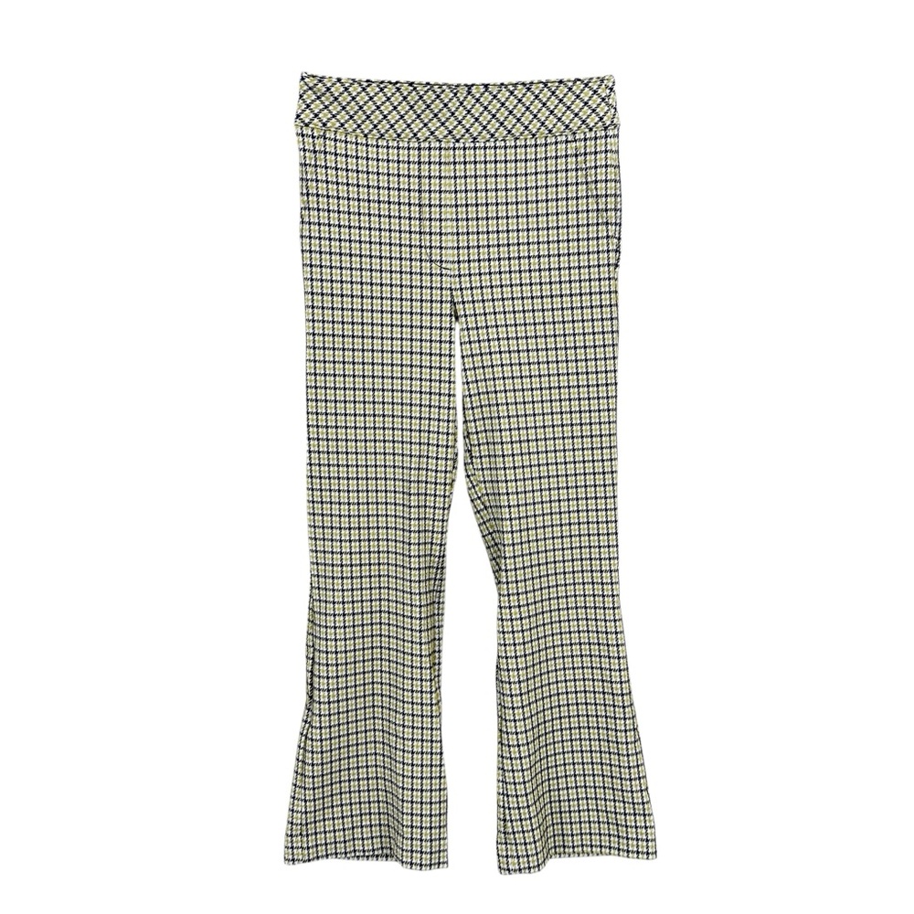 SPANX The Perfect Pant Crop Kick Flare Dijon Jacquard Houndstooth